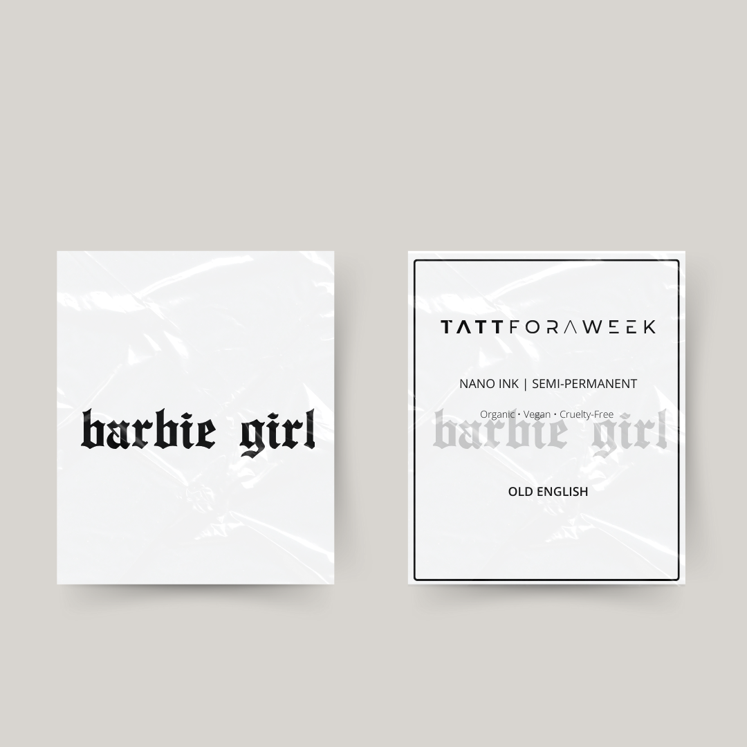 Tijdelijke tattoo barbie girl