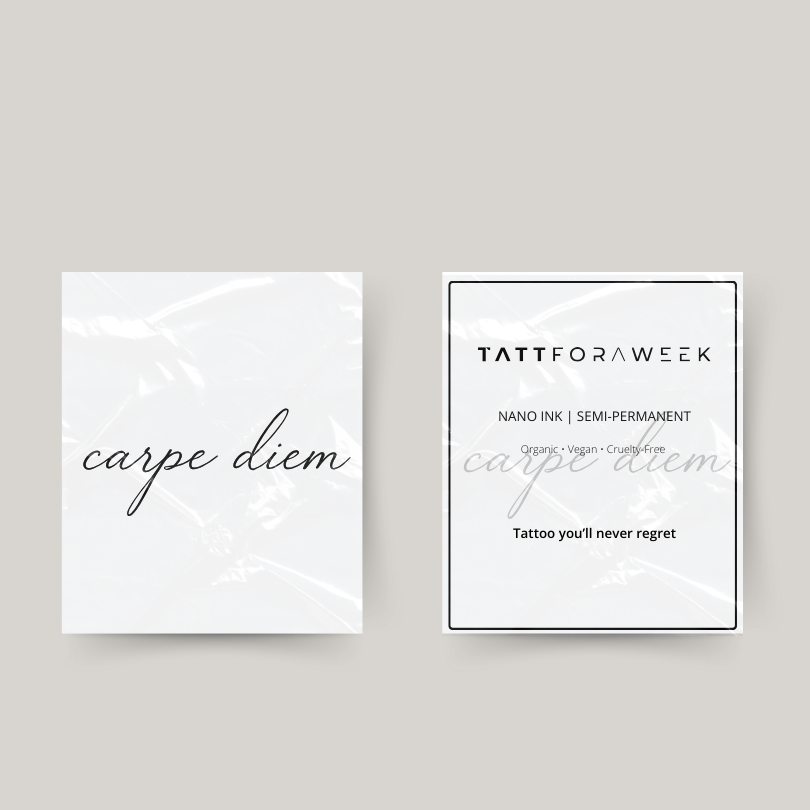 Tijdelijke tattoo carpe diem