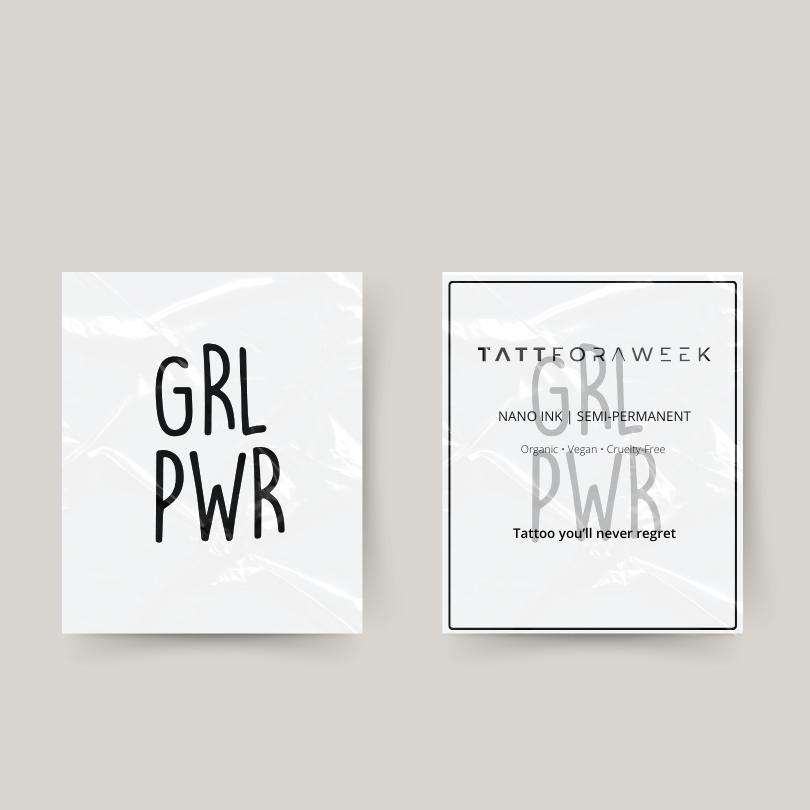 Tijdelijke tattoo girlpower