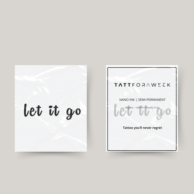 Tijdelijke tattoo let it go