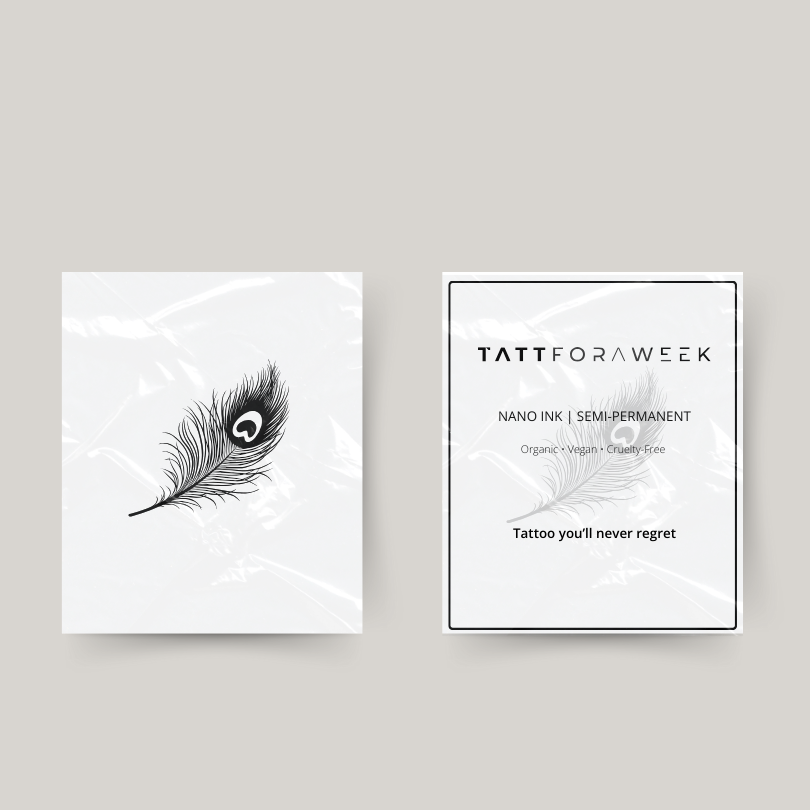 Tijdelijke tattoo pauwenveer