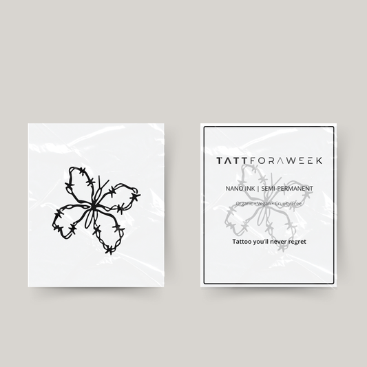 Tijdelijke tattoo vlinder prikkeldraad