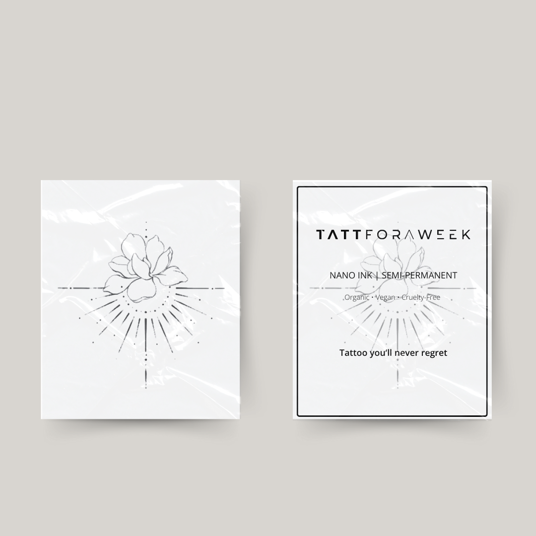 Tijdelijke tattoo zonnestralen en bloem