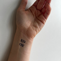 Tijdelijke tattoo xo xo