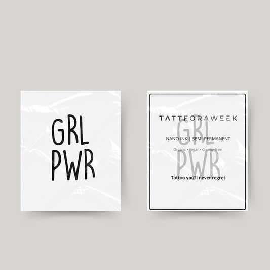 Tijdelijke tattoo girlpower
