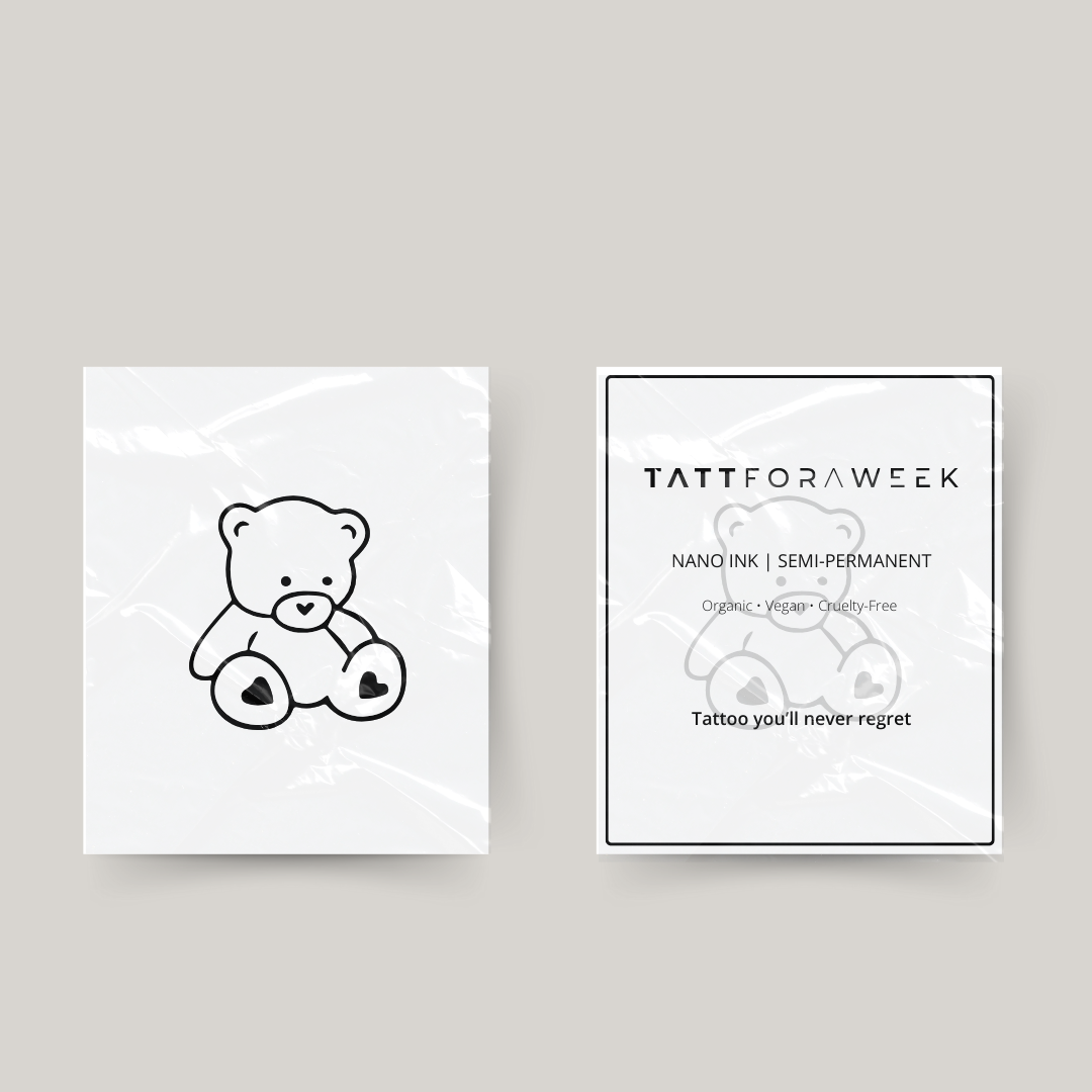 Tijdelijke tattoo teddybeer hartje