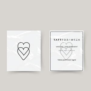 Tijdelijke tattoo dubbel hartje