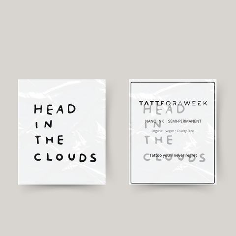 Tijdelijke tattoo head in the clouds