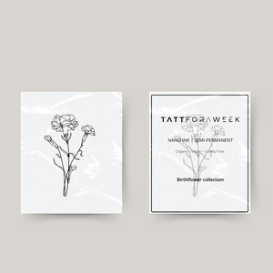Tijdelijke tattoo birthflower oktober