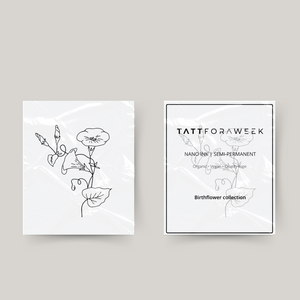 Tijdelijke tattoo birthflower september