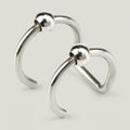 Nep lippiercing dubbel zilver