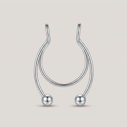 Nep septum clip zilver