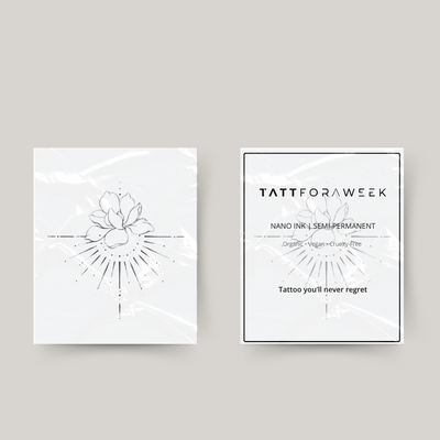 Tijdelijke tattoo zonnestralen en bloem